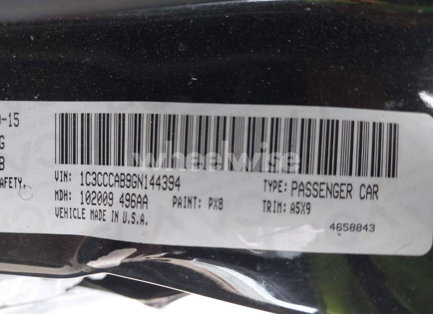 Photo 9 of 2016 Chrysler 200 LIMITED (VIN 1C3CCCAB9GN144394)