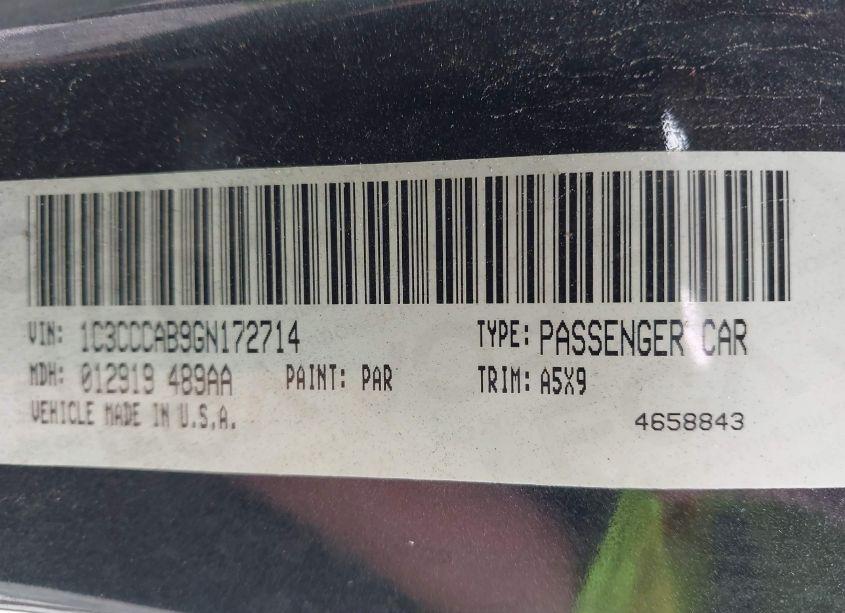 Photo 9 of 2016 Chrysler 200 LIMITED (VIN 1C3CCCAB9GN172714)