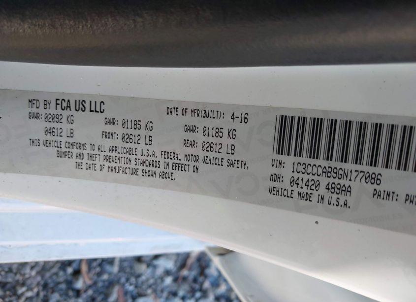 Photo 9 of 2016 Chrysler 200 LIMITED PLATINUM (VIN 1C3CCCAB9GN177086)