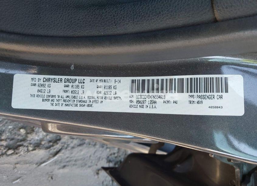 Photo 9 of 2015 Chrysler 200 LIMITED (VIN 1C3CCCABXFN554619)