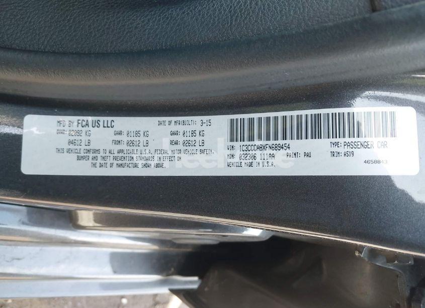 Photo 9 of 2015 Chrysler 200 LIMITED (VIN 1C3CCCABXFN689454)