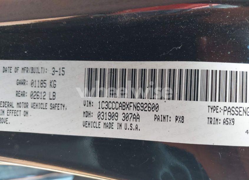 Photo 9 of 2015 Chrysler 200 LIMITED (VIN 1C3CCCABXFN692600)