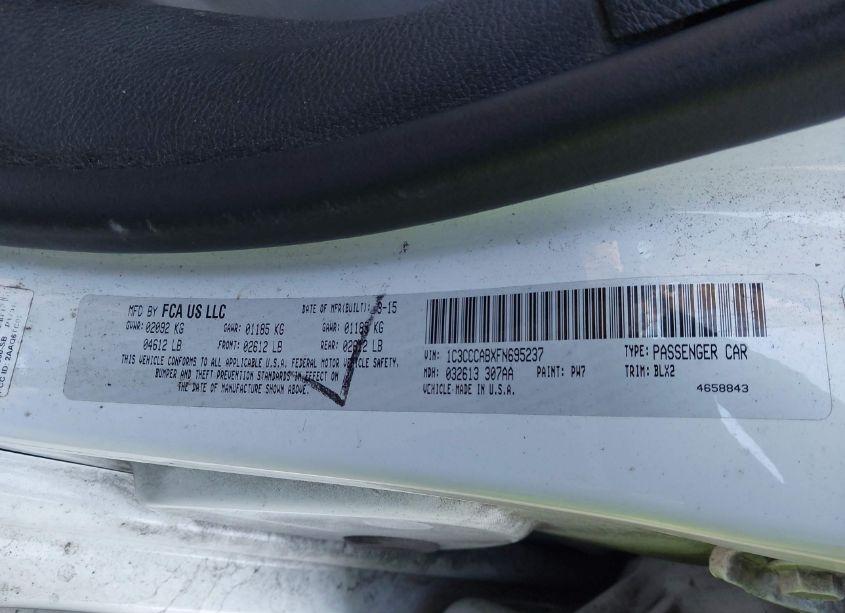 Photo 9 of 2015 Chrysler 200 LIMITED (VIN 1C3CCCABXFN695237)