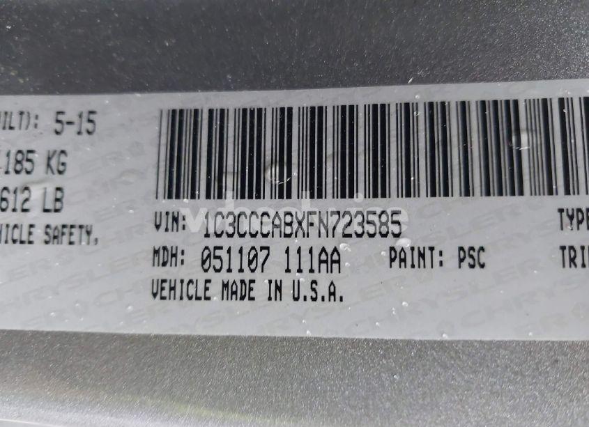 Photo 9 of 2015 Chrysler 200 LIMITED (VIN 1C3CCCABXFN723585)