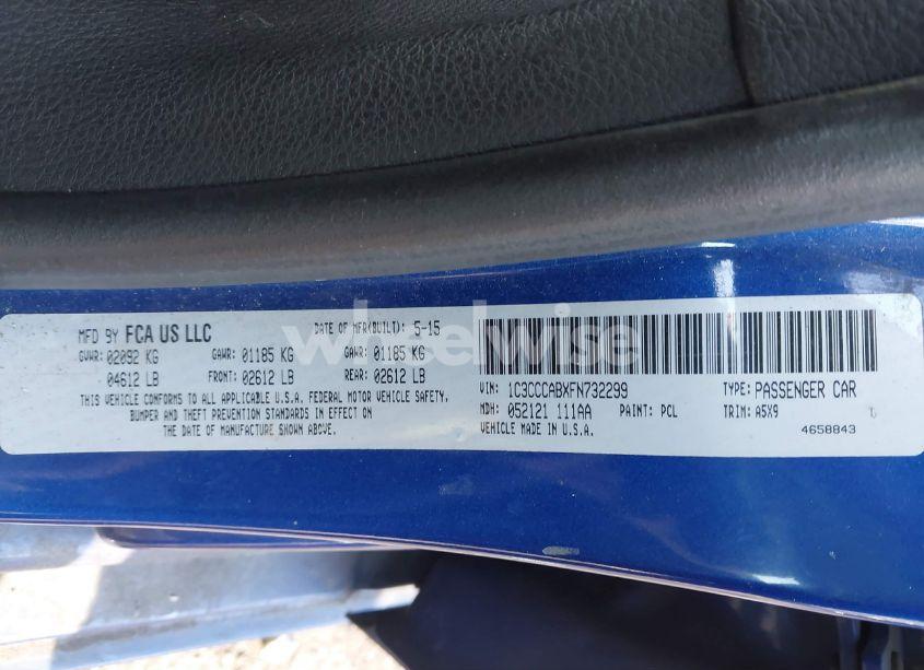 Photo 9 of 2015 Chrysler 200 LIMITED (VIN 1C3CCCABXFN732299)