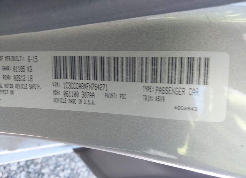 Photo 9 of 2015 Chrysler 200 LIMITED (VIN 1C3CCCABXFN754271)