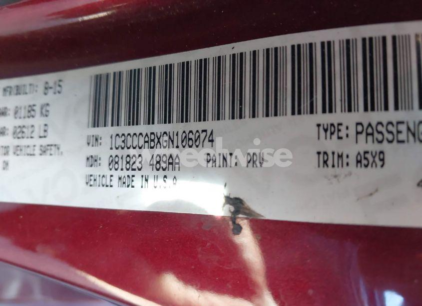 Photo 9 of 2016 Chrysler 200 LIMITED (VIN 1C3CCCABXGN106074)