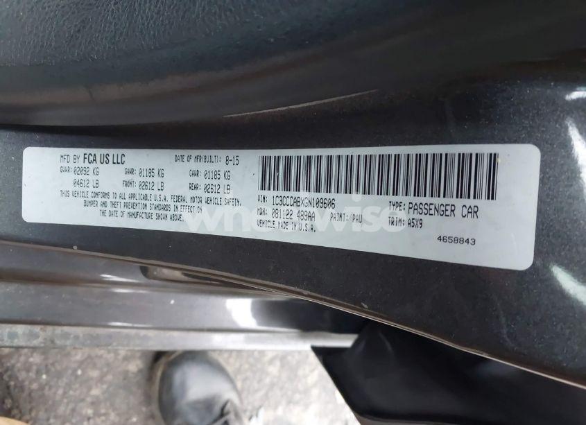 Photo 9 of 2016 Chrysler 200 LIMITED (VIN 1C3CCCABXGN109606)