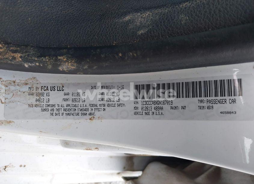 Photo 9 of 2016 Chrysler 200 LIMITED (VIN 1C3CCCABXGN167019)