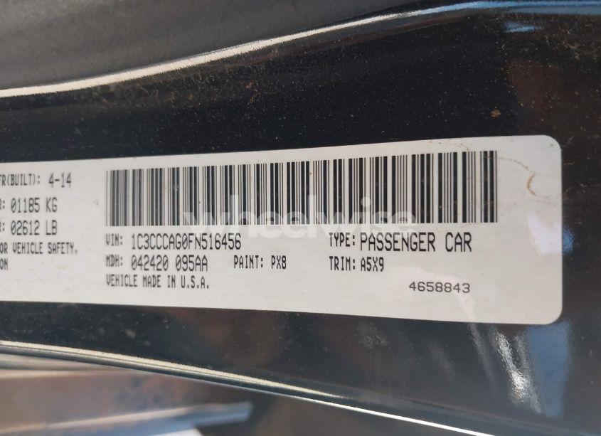 Photo 9 of 2015 Chrysler 200 LIMITED (VIN 1C3CCCAG0FN516456)