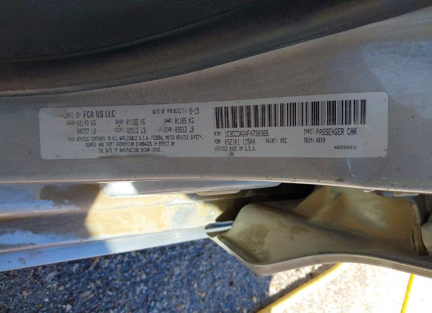 Photo 9 of 2015 Chrysler 200 LIMITED (VIN 1C3CCCAG4FN730365)