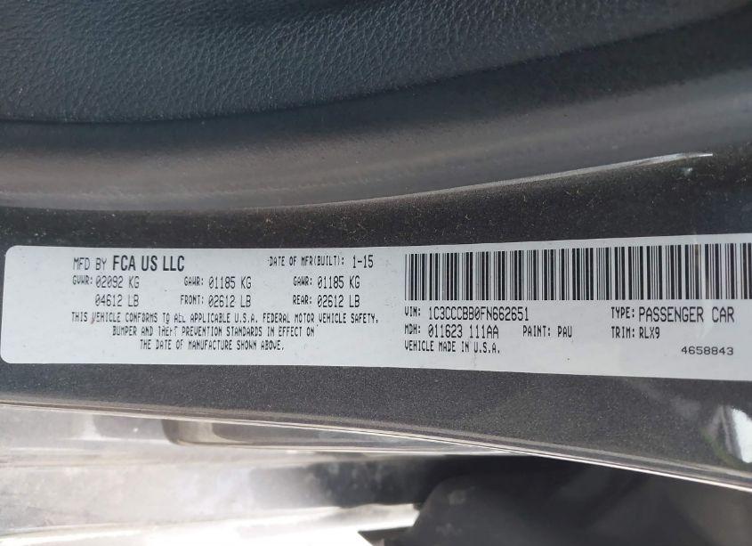 Photo 9 of 2015 Chrysler 200 S (VIN 1C3CCCBB0FN662651)