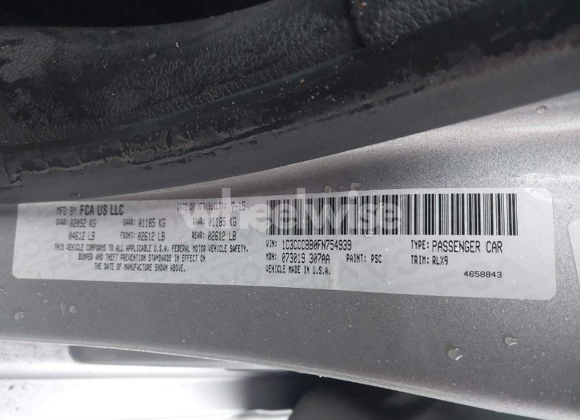 Photo 9 of 2015 Chrysler 200 S (VIN 1C3CCCBB0FN754939)