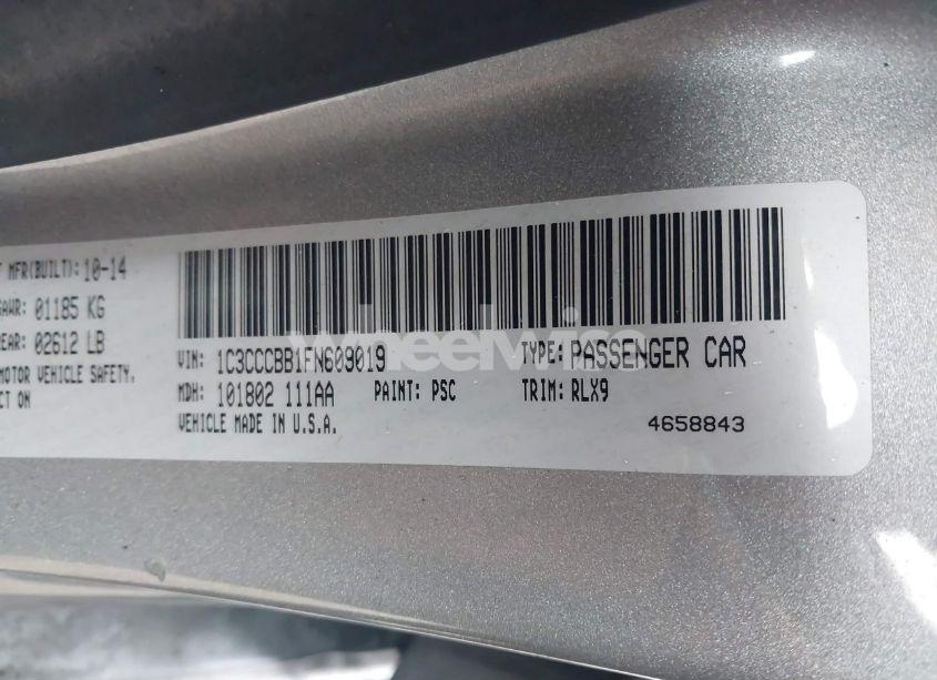 Photo 9 of 2015 Chrysler 200 S (VIN 1C3CCCBB1FN609019)