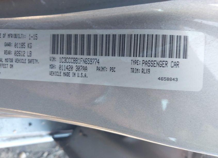 Photo 9 of 2015 Chrysler 200 S (VIN 1C3CCCBB1FN659774)