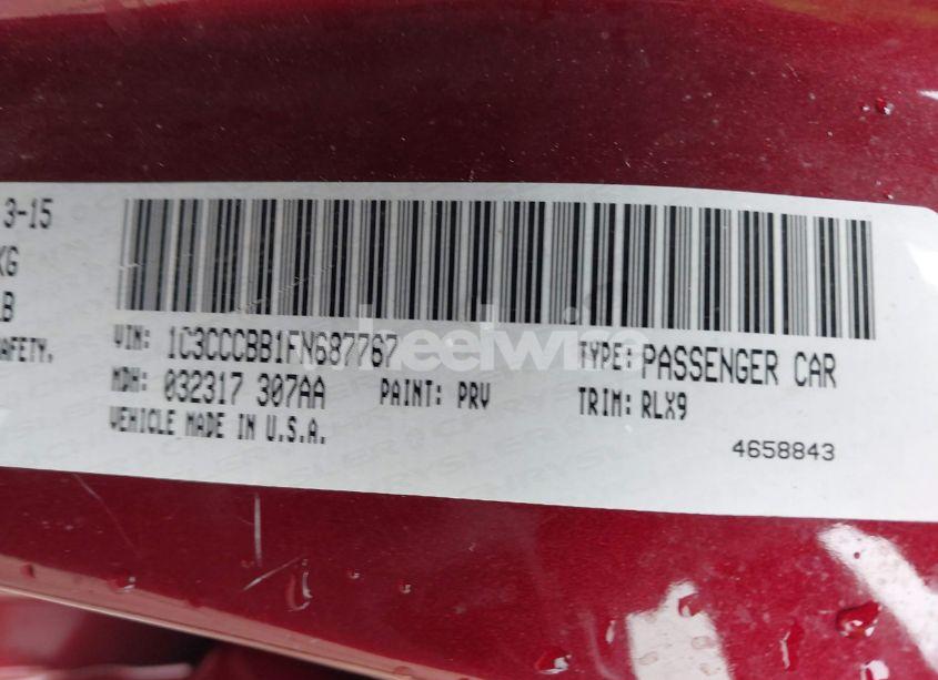 Photo 9 of 2015 Chrysler 200 S (VIN 1C3CCCBB1FN687767)