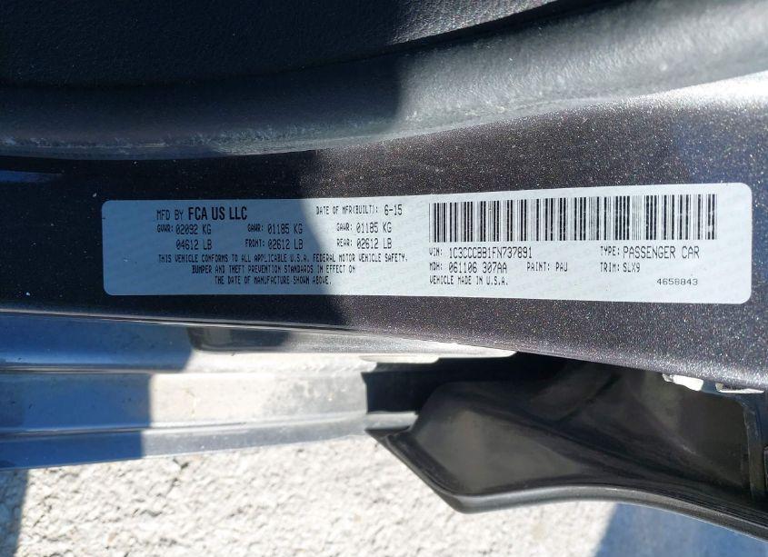 Photo 9 of 2015 Chrysler 200 S (VIN 1C3CCCBB1FN737891)