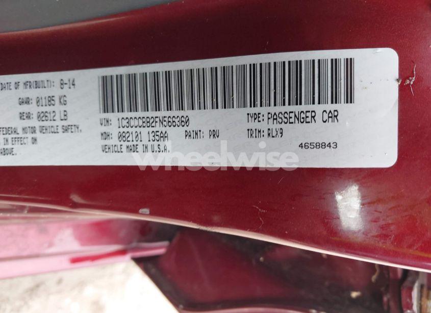 Photo 9 of 2015 Chrysler 200 S (VIN 1C3CCCBB2FN566360)