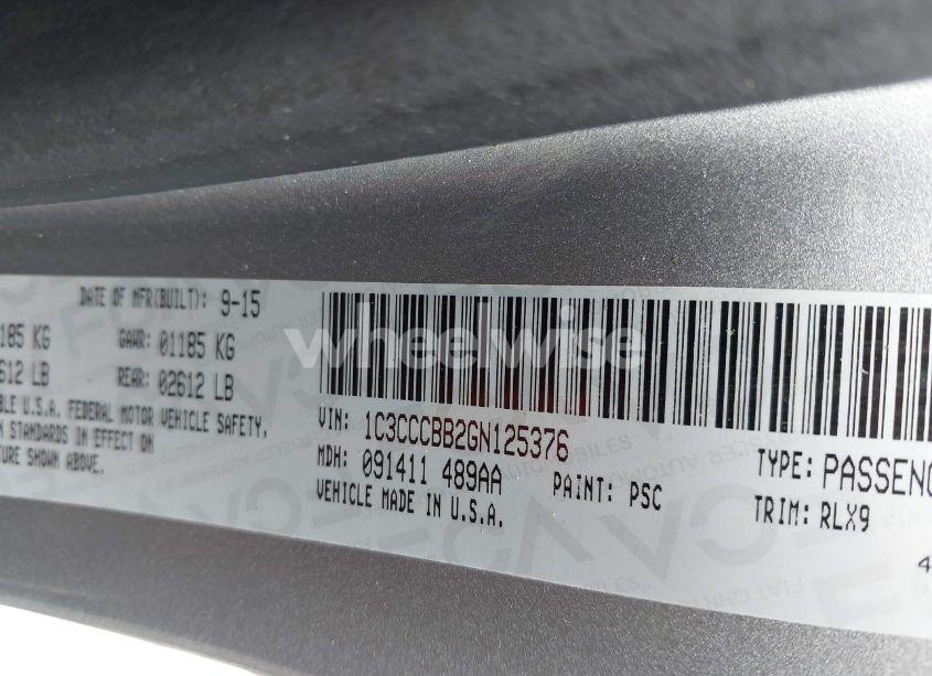 Photo 9 of 2016 Chrysler 200 S (VIN 1C3CCCBB2GN125376)