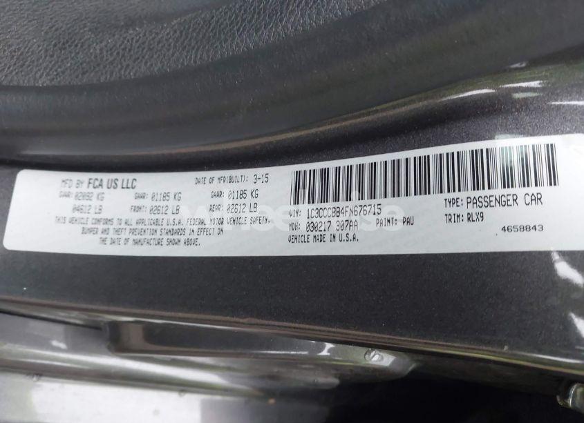 Photo 9 of 2015 Chrysler 200 S (VIN 1C3CCCBB4FN676715)