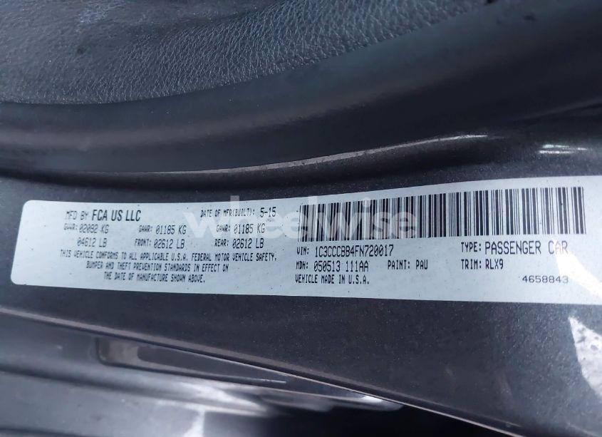 Photo 9 of 2015 Chrysler 200 S (VIN 1C3CCCBB4FN720017)