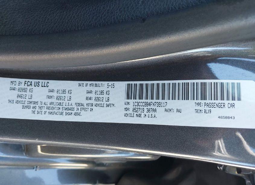 Photo 9 of 2015 Chrysler 200 S (VIN 1C3CCCBB4FN739117)