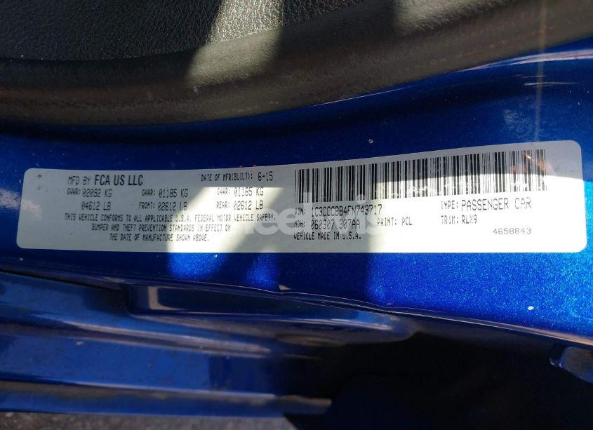 Photo 9 of 2015 Chrysler 200 S (VIN 1C3CCCBB4FN743717)