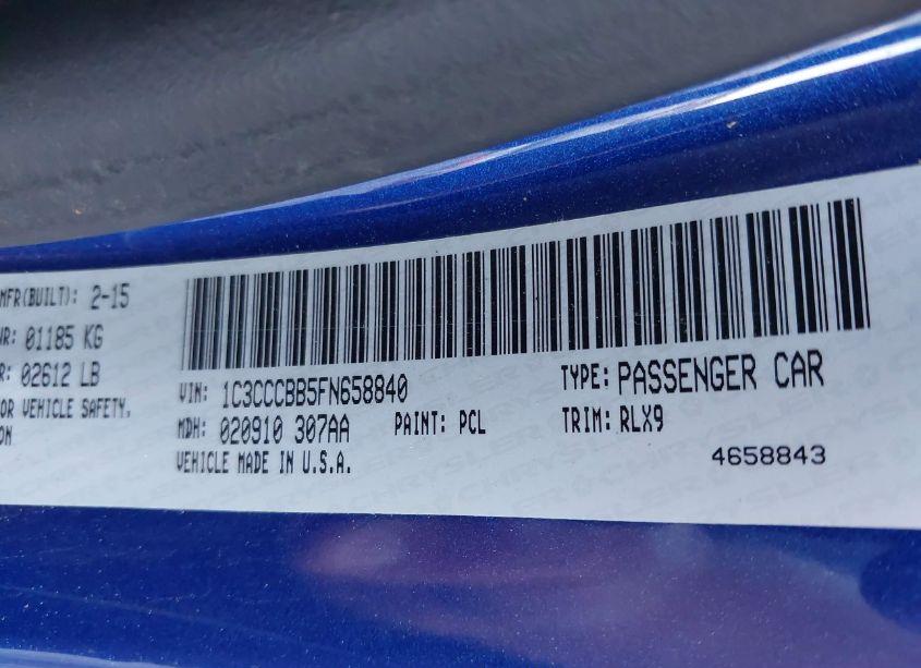 Photo 9 of 2015 Chrysler 200 S (VIN 1C3CCCBB5FN658840)