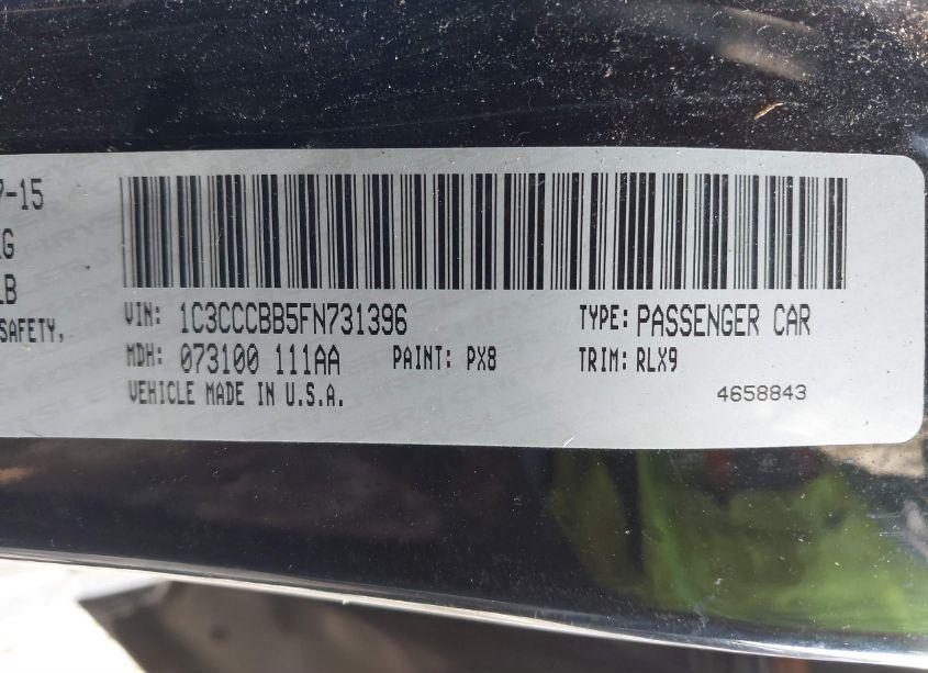 Photo 9 of 2015 Chrysler 200 S (VIN 1C3CCCBB5FN731396)