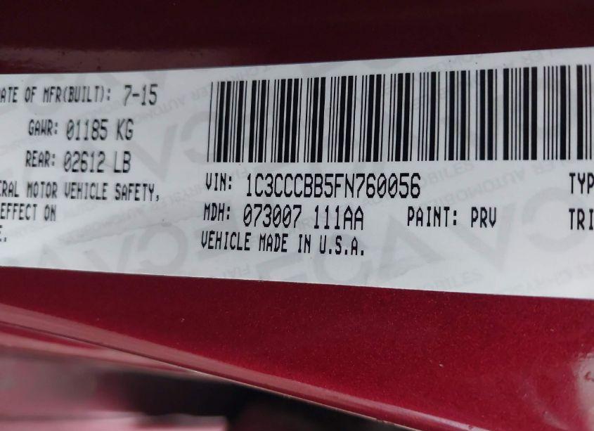 Photo 9 of 2015 Chrysler 200 S (VIN 1C3CCCBB5FN760056)