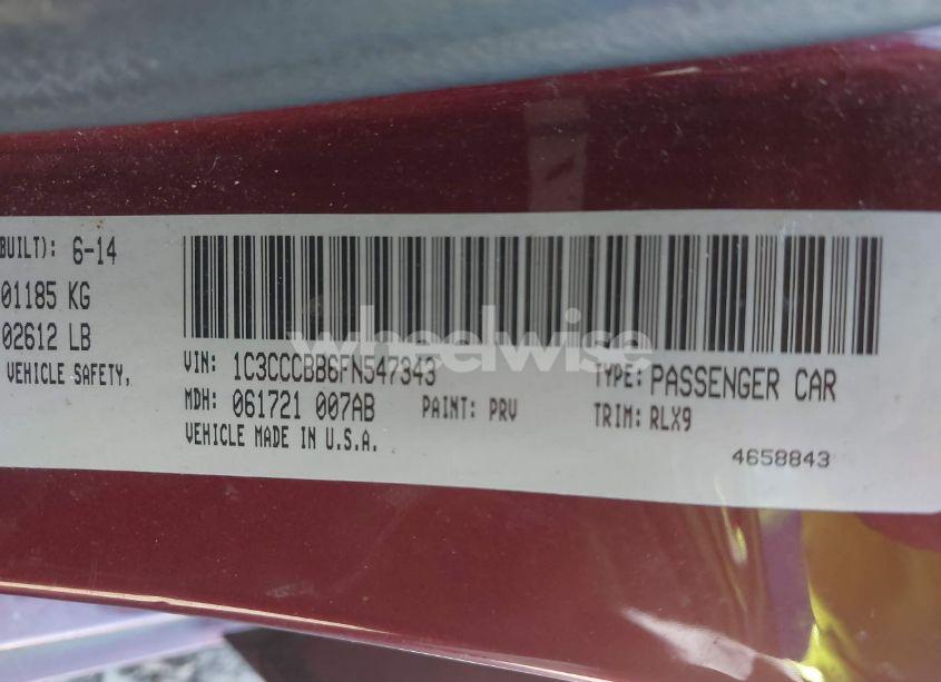 Photo 9 of 2015 Chrysler 200 S (VIN 1C3CCCBB6FN547343)