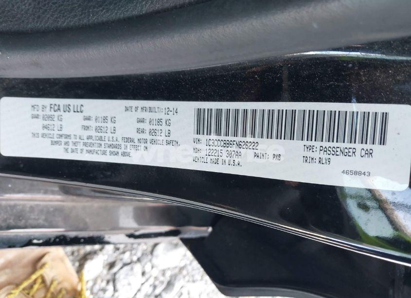 Photo 9 of 2015 Chrysler 200 S (VIN 1C3CCCBB6FN626222)