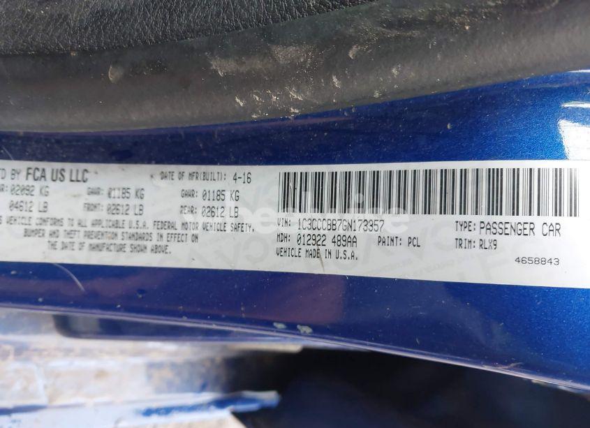 Photo 9 of 2016 Chrysler 200 S (VIN 1C3CCCBB7GN173357)