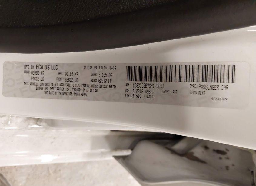 Photo 9 of 2016 Chrysler 200 S (VIN 1C3CCCBB7GN173651)