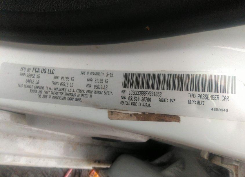 Photo 9 of 2015 Chrysler 200 S (VIN 1C3CCCBB8FN681853)