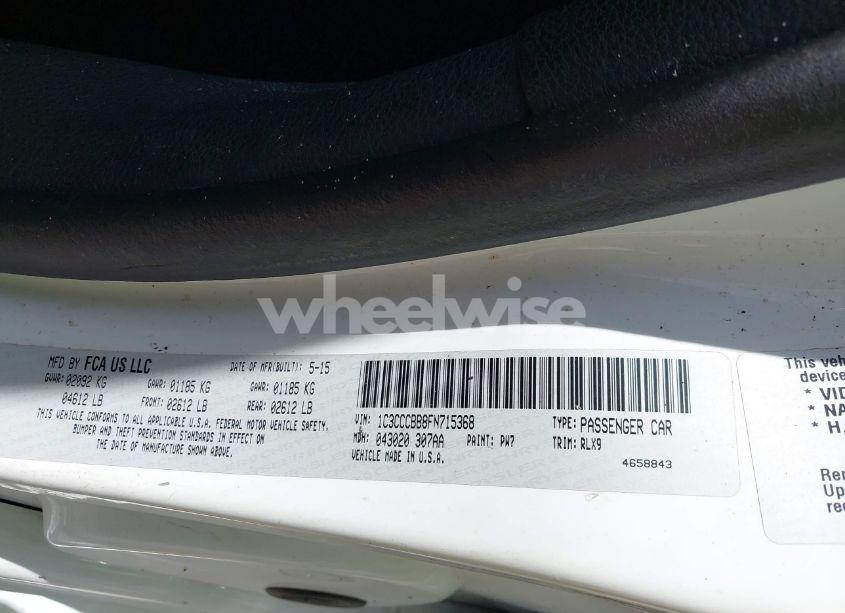 Photo 9 of 2015 Chrysler 200 S (VIN 1C3CCCBB8FN715368)