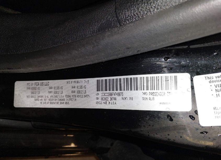 Photo 9 of 2015 Chrysler 200 S (VIN 1C3CCCBB8FN749875)