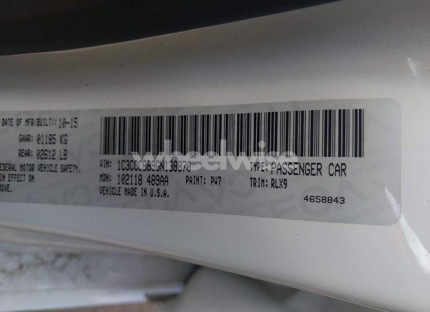 Photo 9 of 2016 Chrysler 200 S (VIN 1C3CCCBB9GN138870)