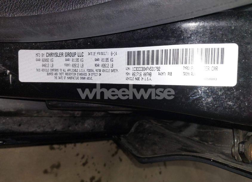 Photo 9 of 2015 Chrysler 200 S (VIN 1C3CCCBBXFN531792)