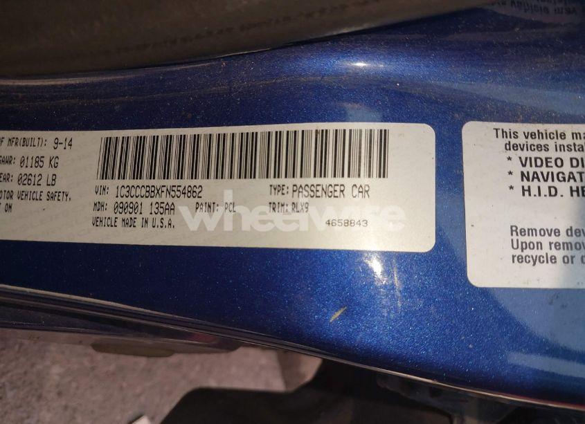 Photo 9 of 2015 Chrysler 200 S (VIN 1C3CCCBBXFN554862)