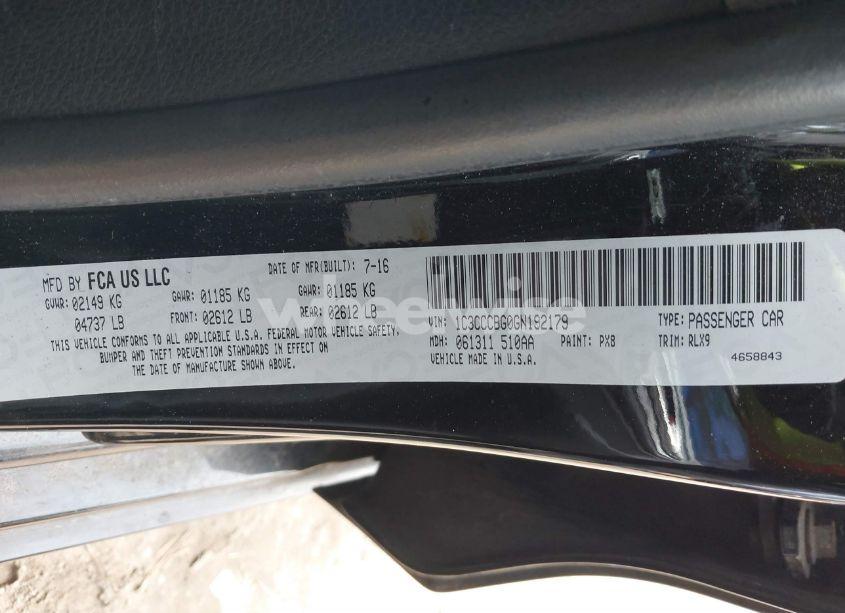 Photo 9 of 2016 Chrysler 200 S (VIN 1C3CCCBG0GN192179)