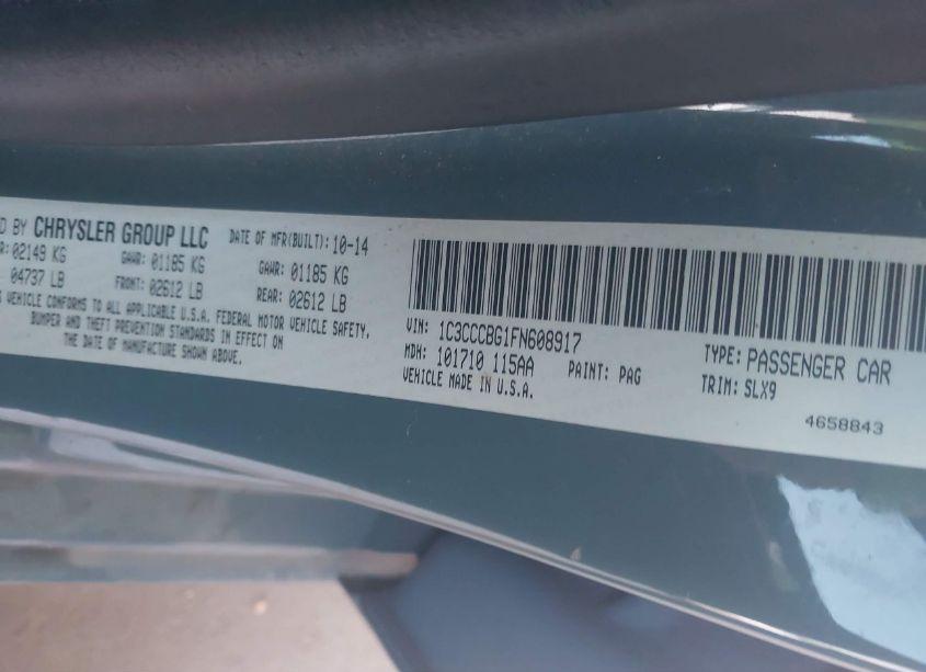 Photo 9 of 2015 Chrysler 200 S (VIN 1C3CCCBG1FN608917)