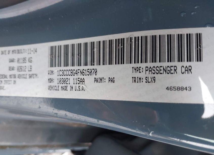 Photo 9 of 2015 Chrysler 200 S (VIN 1C3CCCBG4FN615070)