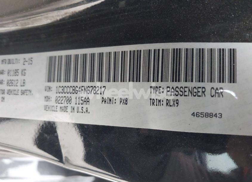 Photo 9 of 2015 Chrysler 200 S (VIN 1C3CCCBG4FN678217)