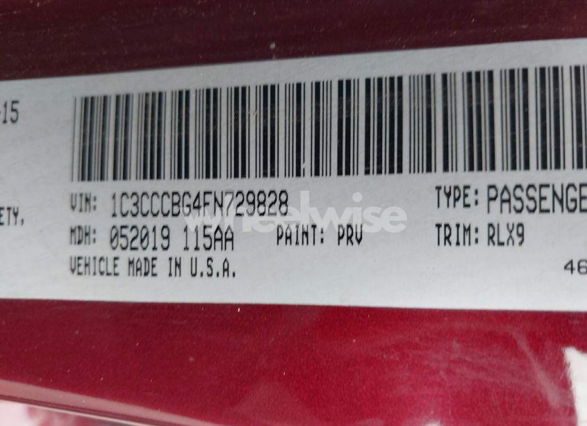 Photo 9 of 2015 Chrysler 200 S (VIN 1C3CCCBG4FN729828)