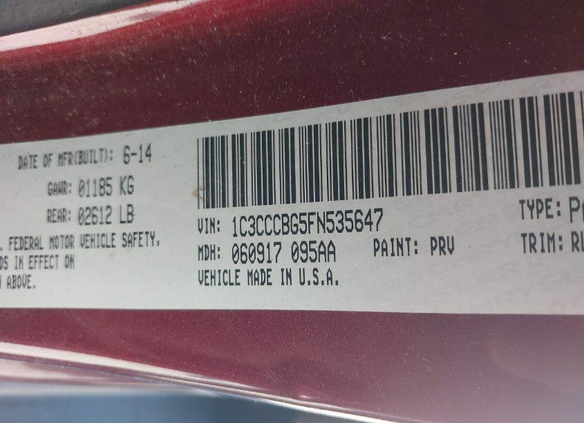 Photo 9 of 2015 Chrysler 200 S (VIN 1C3CCCBG5FN535647)