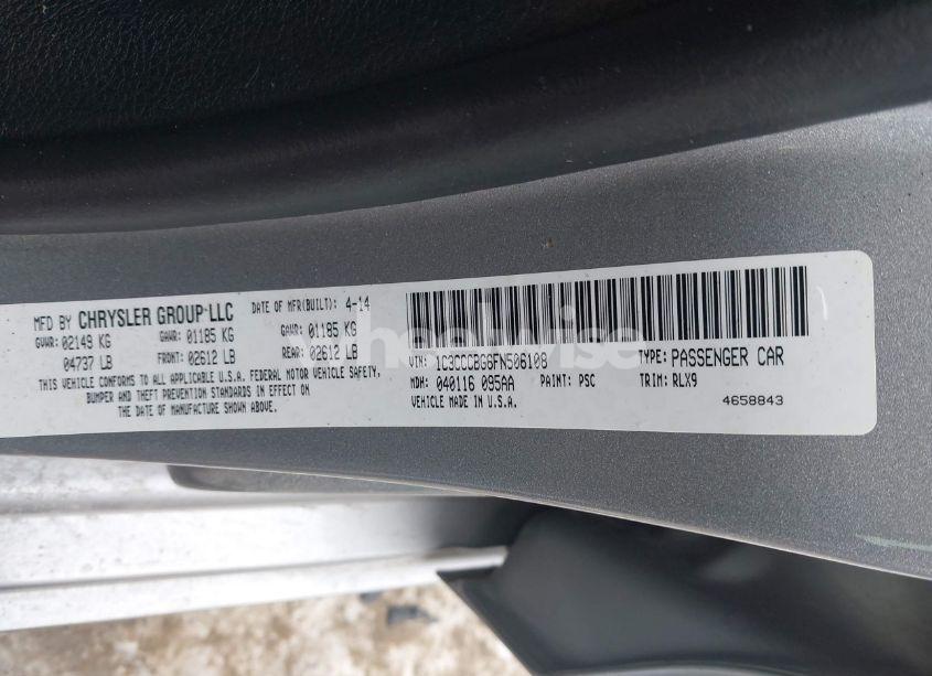 Photo 9 of 2015 Chrysler 200 S (VIN 1C3CCCBG6FN506108)