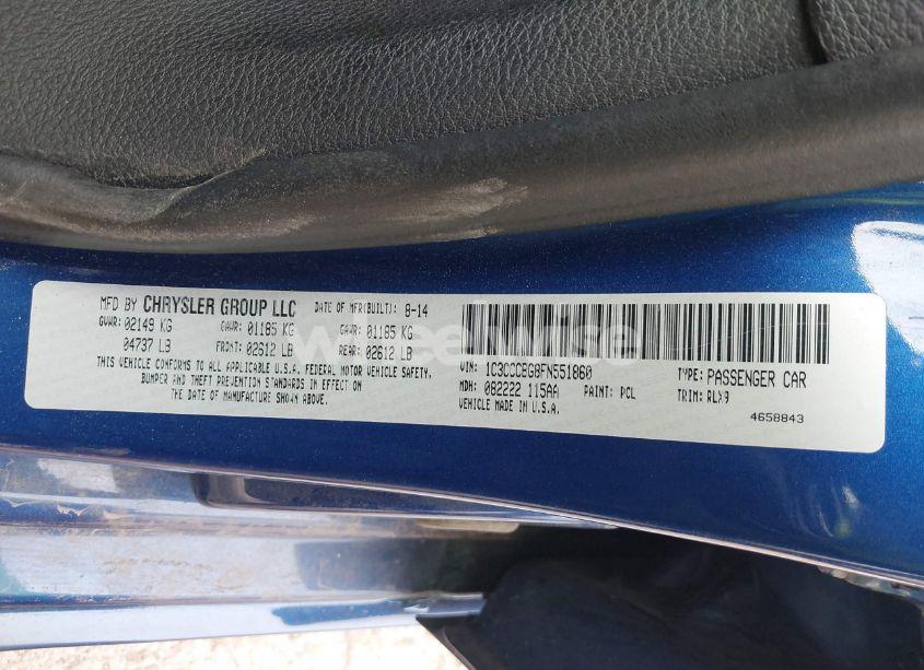 Photo 9 of 2015 Chrysler 200 S (VIN 1C3CCCBG8FN551860)