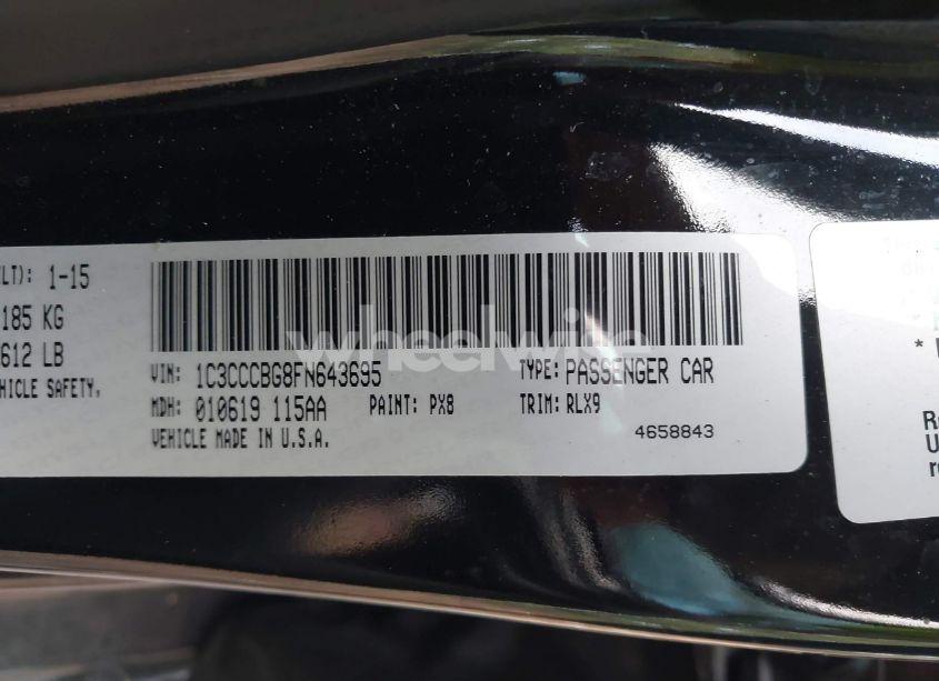 Photo 9 of 2015 Chrysler 200 S (VIN 1C3CCCBG8FN643695)