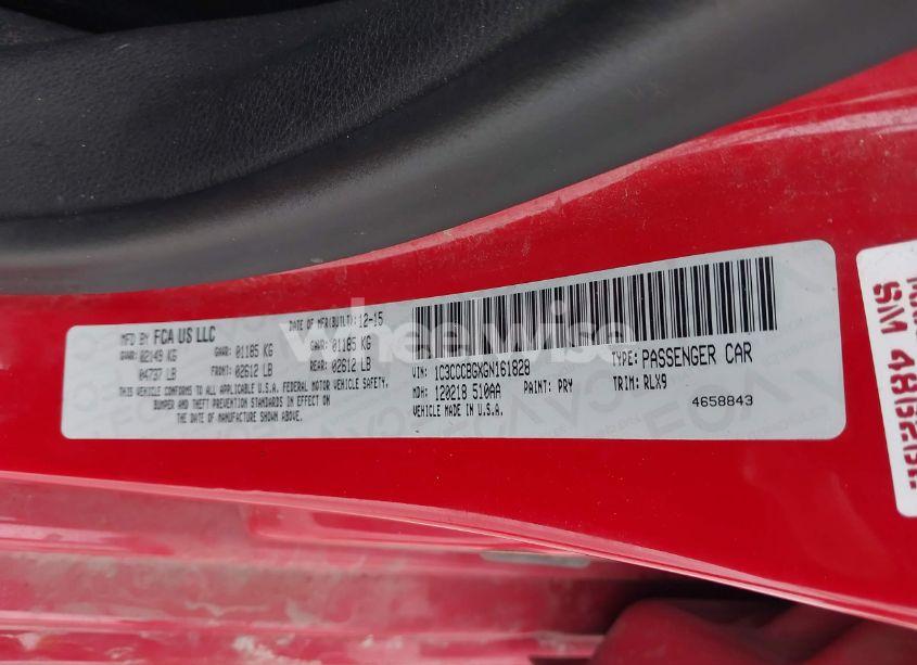 Photo 9 of 2016 Chrysler 200 S (VIN 1C3CCCBGXGN161828)